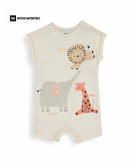 WOOLSWORTH OFF WHITE MOM DAD & ME ROMPER