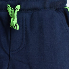 X-MAIL NAVY BLUE SIDE PANEL FLEECE BOYS TROUSER