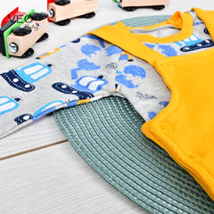 VEO BABY YELLOW PRINTED 2 PCS BODYSUIT