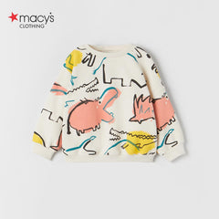 MACYS ANIMALS PRINTED SWEATSHIRT