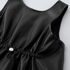 ZARA BLACK FAUX LEATHER SLEEVELESS DRESS