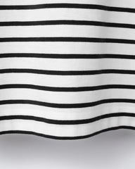 ZARA BLACK STRIPED T-SHIRT WITH TAB
