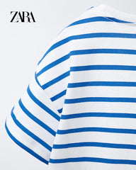 ZARA BLUE STRIPED VIVA T-SHIRT