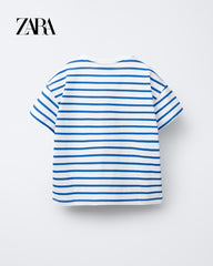 ZARA BLUE STRIPED VIVA T-SHIRT