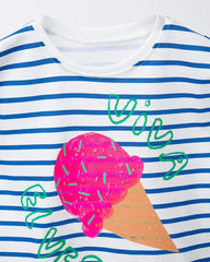 ZARA BLUE STRIPED VIVA T-SHIRT