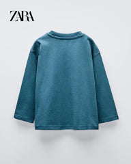 ZARA BLUE WOOFIE LONG SLEEVE T-SHIRT