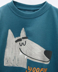 ZARA BLUE WOOFIE LONG SLEEVE T-SHIRT