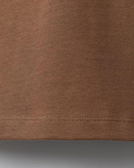 ZARA BROWN HEAVYWEIGHT EMBROIDERED T-SHIRT