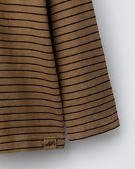 ZARA BROWN STRIPED LOGO T-SHIRT