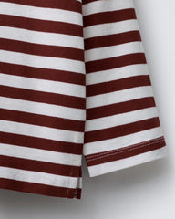 ZARA BURGUNDY STRIPE PRINT T-SHIRT