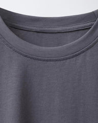 ZARA CHARCOAL PLAIN RUFFLE T-SHIRT