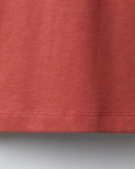 ZARA CORAL RED HEAVYWEIGHT EMBROIDERED T-SHIRT