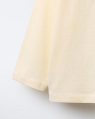 ZARA ECRU T-SHIRT WITH FLOCKED SLOGAN