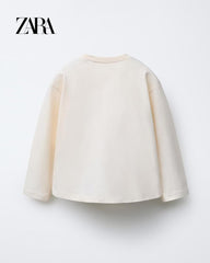ZARA ECRU THIS IS AMOR PRINTED T-SHIRT
