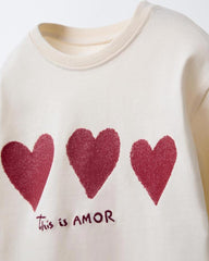 ZARA ECRU THIS IS AMOR PRINTED T-SHIRT