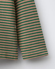 ZARA GREEN HEAVY WEIGHT STRIPED T-SHIRT