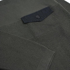 ZARA GREEN RIBBED POCKET SWEATSHIRT