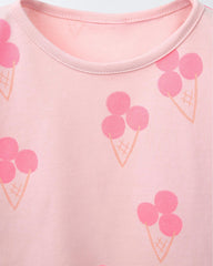ZARA LIGHT PINK PRINTED T-SHIRT