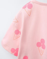 ZARA LIGHT PINK PRINTED T-SHIRT