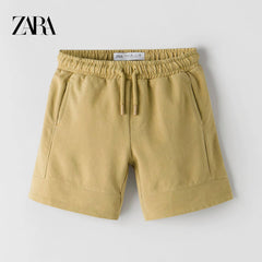 ZARA MELLOW GARMENT DYED PLUSH BERMUDA SHORTS