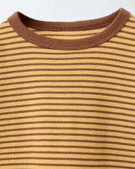 ZARA MUSTARD HEAVY WEIGHT STRIPED T-SHIRT