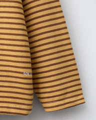 ZARA MUSTARD HEAVY WEIGHT STRIPED T-SHIRT