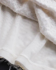 ZARA OFF WHITE SEQUIN & FEATHER BLOUSE