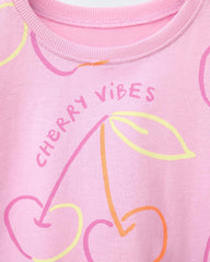 ZARA PINK CHERRY VIBES T-SHIRT