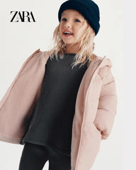 ZARA PINK GIRLS PUFFER JACKET