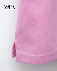 ZARA PINK HEART PATCH T-SHIRT