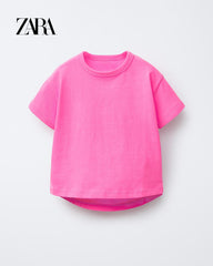 ZARA PINK PLAIN T-SHIRT