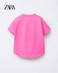 ZARA PINK PLAIN T-SHIRT