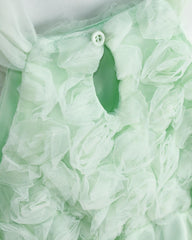 ZARA SOFT GREEN DECORATIVE TULLE DRESS