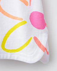 ZARA WHITE FLOWERS EVERY DAY T-SHIRT