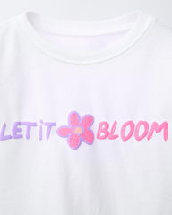 ZARA WHITE LET IT BLOOM T-SHIRT