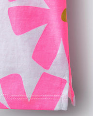 ZARA WHITE PINK FLOWERS PRINT T-SHIRT