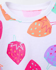 ZARA WHITE STRAWBERRIES PRINTED T-SHIRT