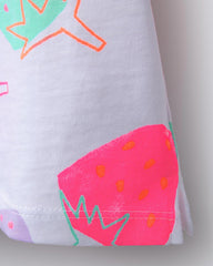 ZARA WHITE STRAWBERRIES PRINTED T-SHIRT