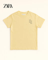 ZARA YELLOW BEST DUDE PRINTED T-SHIRT