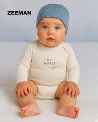 ZEEMAN HI WORLD PRINTED ROMPER WITH CAP