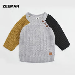ZEEMAN KIDS GREY CABLE KNITTED SWEATER