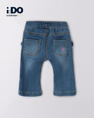 iDO BABY FLARED JEANS IN STRECH COTTON KNIT DENIM