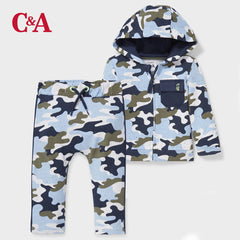 BABY CLUB BLUE CAMOUFLAGE HOODIE + TROUSER SET