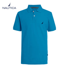 NAUTICA TEAL BLUE PLAIN POLO