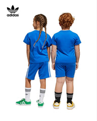ADIDAS BLUE KIDS SHORTS TEE SET