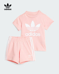 ADIDAS PINK SPARK KIDS SHORTS TEE SET