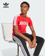 ADIDAS RED UNISEX CODES COLLEGIATE GRAPHIC T-SHIRT