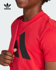 ADIDAS RED UNISEX ESSENTIALS T-SHIRT
