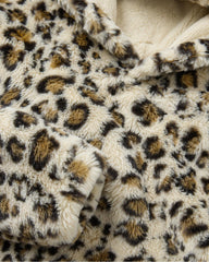 ANKO GIRLS LEOPARD PRINT PLUSH HOODIE