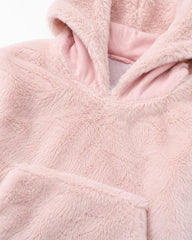 ANKO SOFT PINK PLUSH TEDDY FLEECE HOODIE